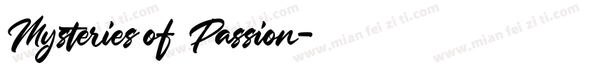 Mysteries of Passion字体转换